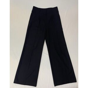 Boden Tie Waist Wide Leg‎ High-Waisted Wool Blend Trousers Pants Size 6 No Belt